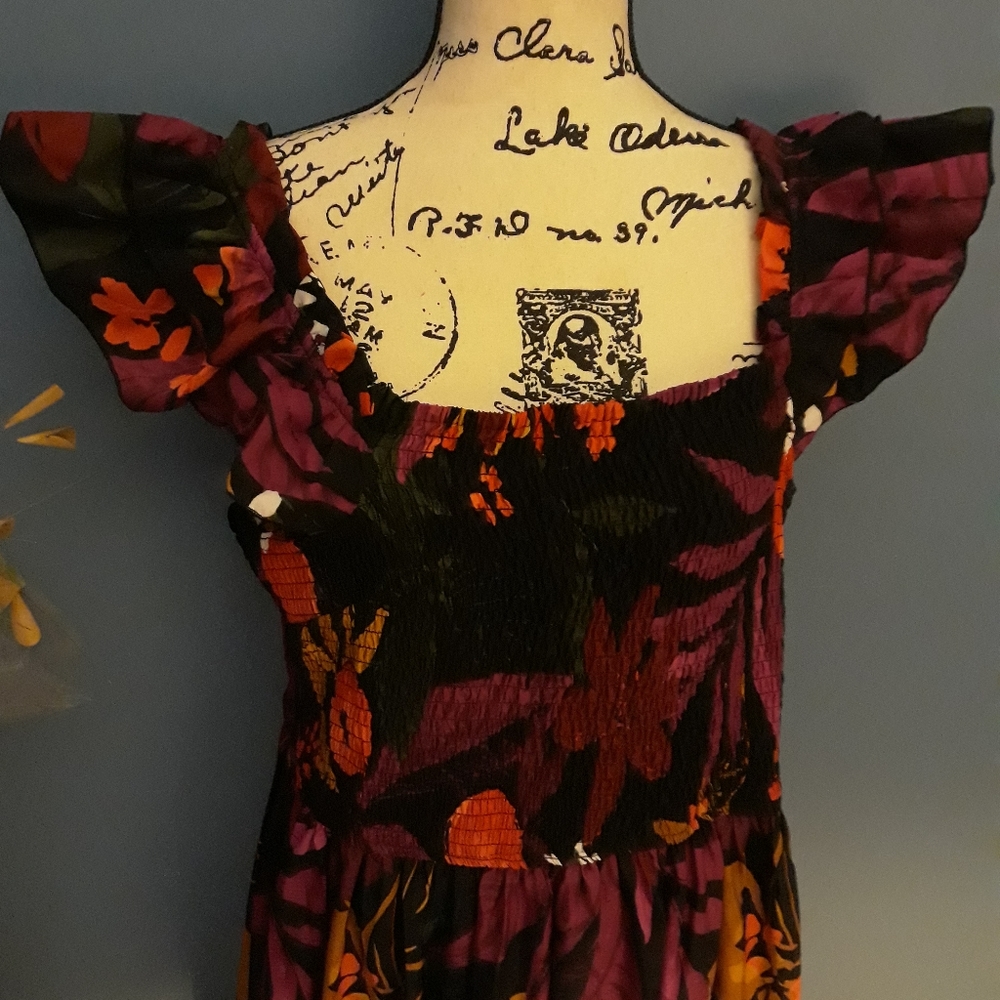 New, One Beautiful Multicolor Ruffled Sundress. Price drop! - Picture 2 of 4